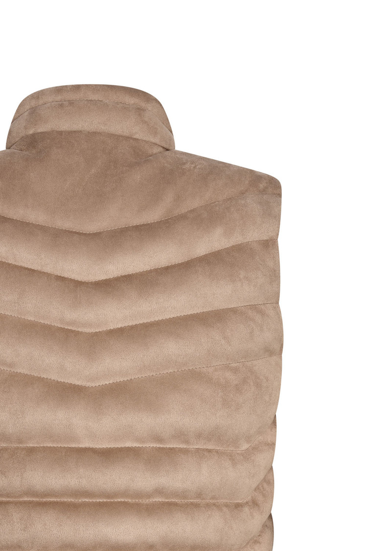 SUEDE BODYWARMER BEIGE