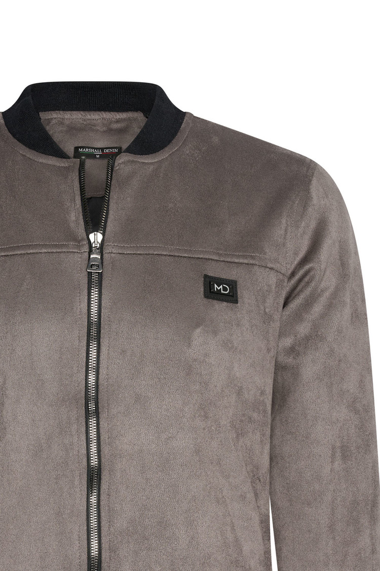 SUEDE ZOMERJAS GRIJS