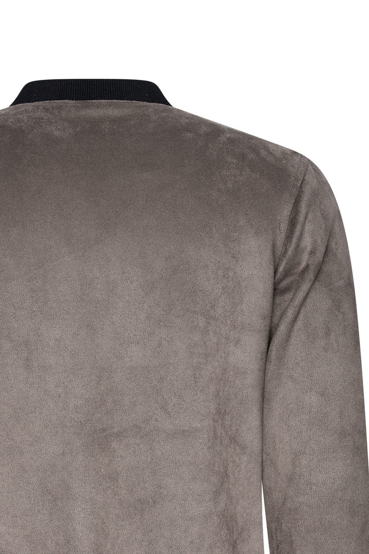 SUEDE ZOMERJAS GRIJS