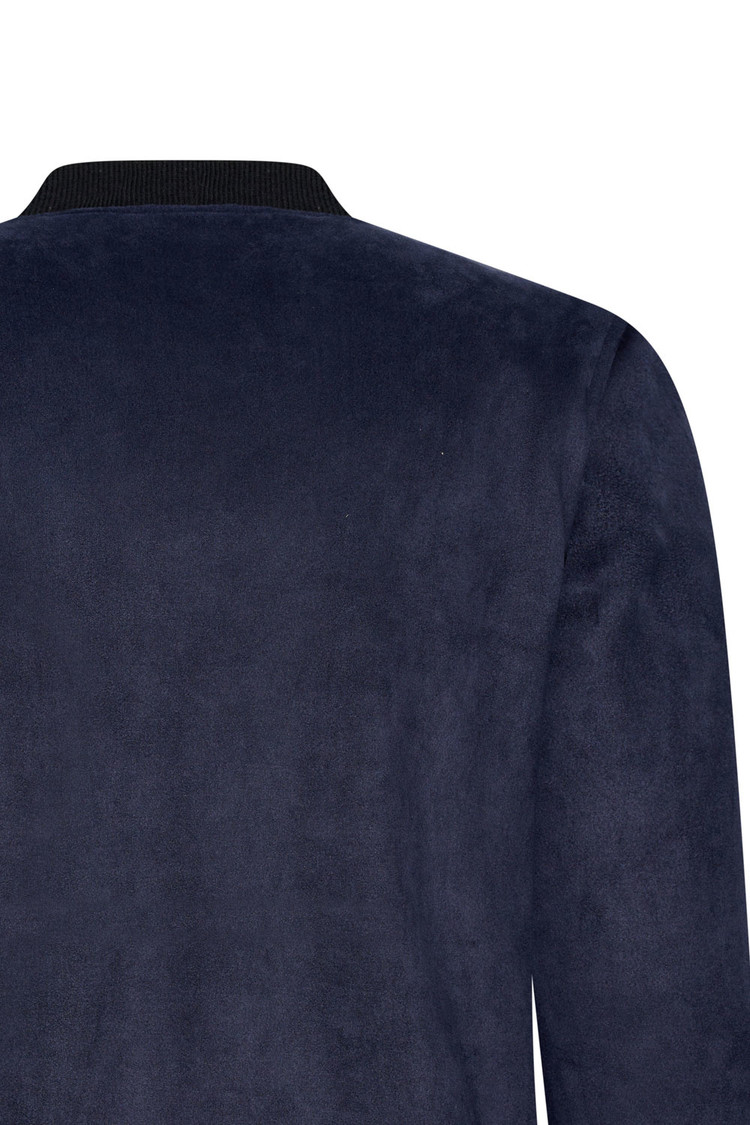 SUEDE ZOMERJAS DONKERBLAUW