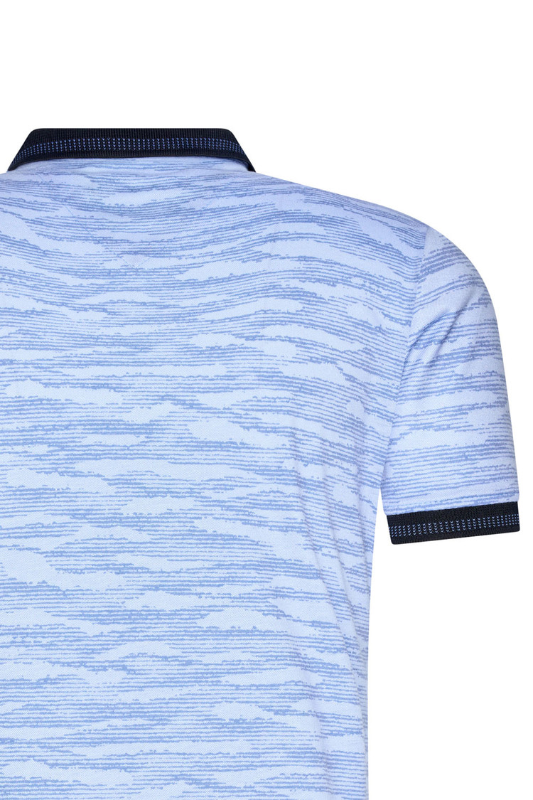 HEREN POLO BLAUW MET PRINT 3005