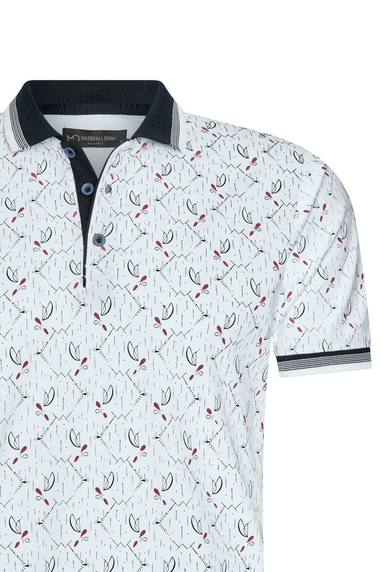 HEREN POLO WIT MET PRINT 3010