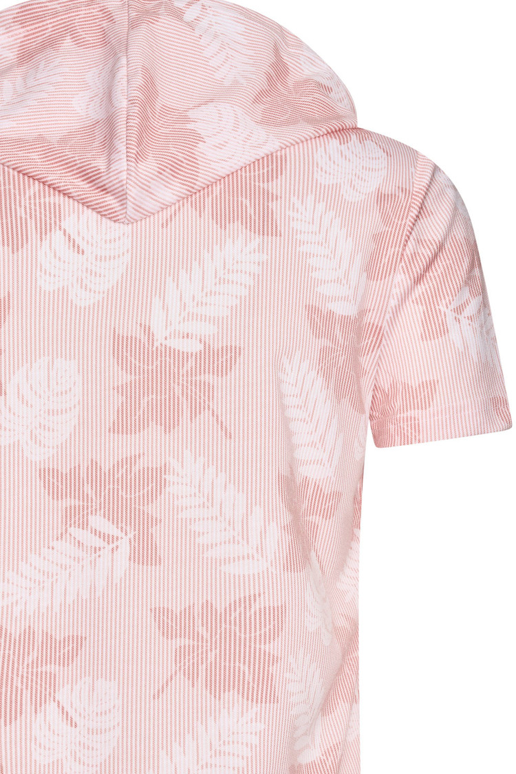 HEREN T-SHIRT ROZE MET CAPUCHON