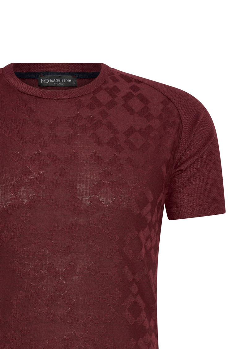 HEREN T-SHIRT Bordeaux rood