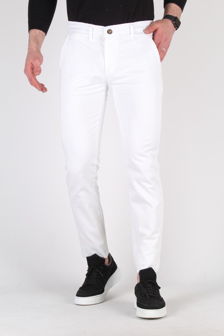 HEREN CHINO BROEK WIT