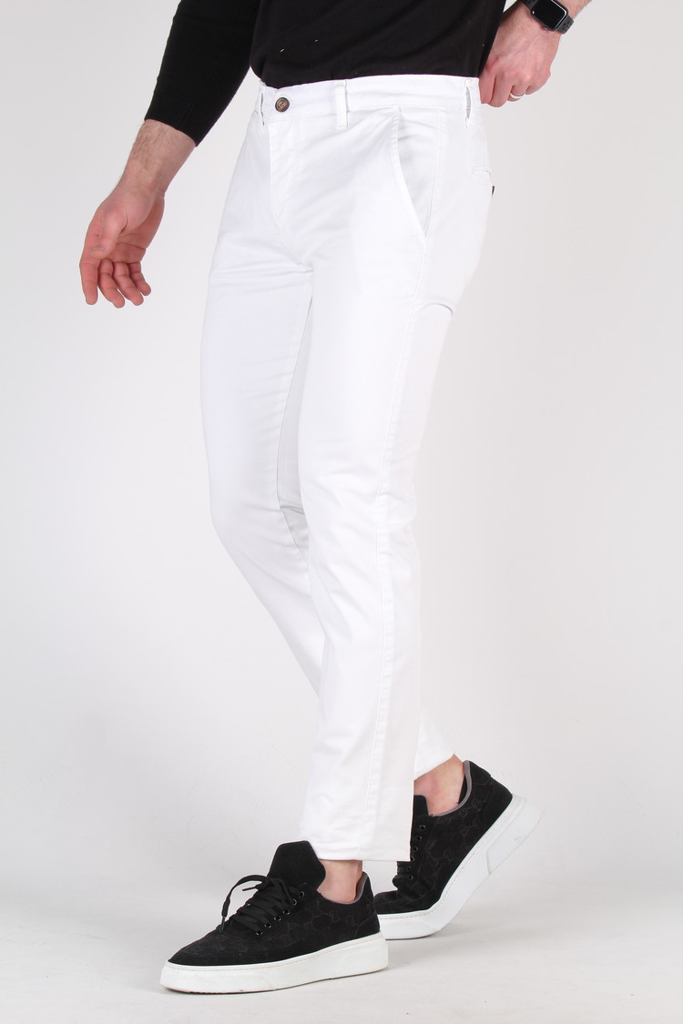 HEREN CHINO BROEK WIT