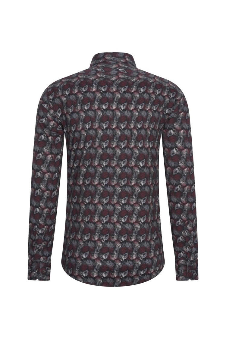 Overhemd bladeren print 1980