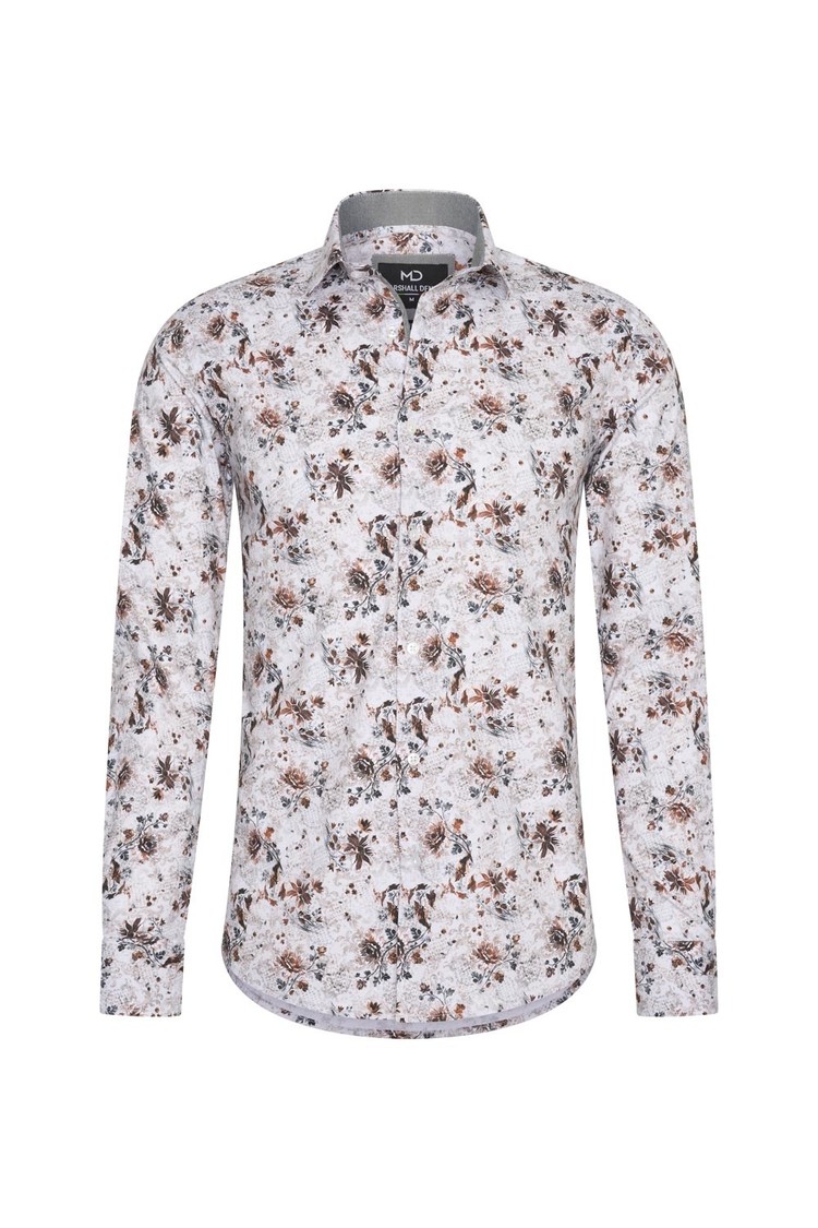 Overhemd wit bloemenprint 1995