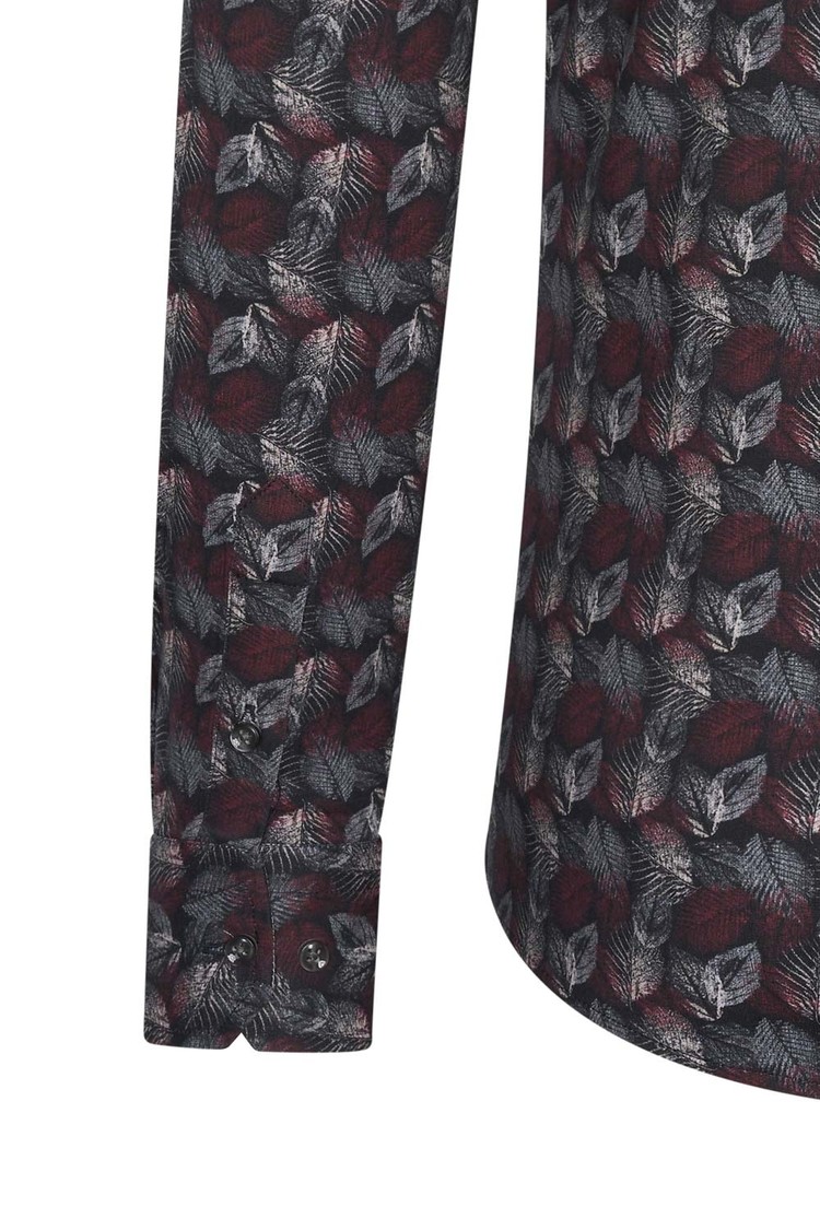 Overhemd bladeren print 1980