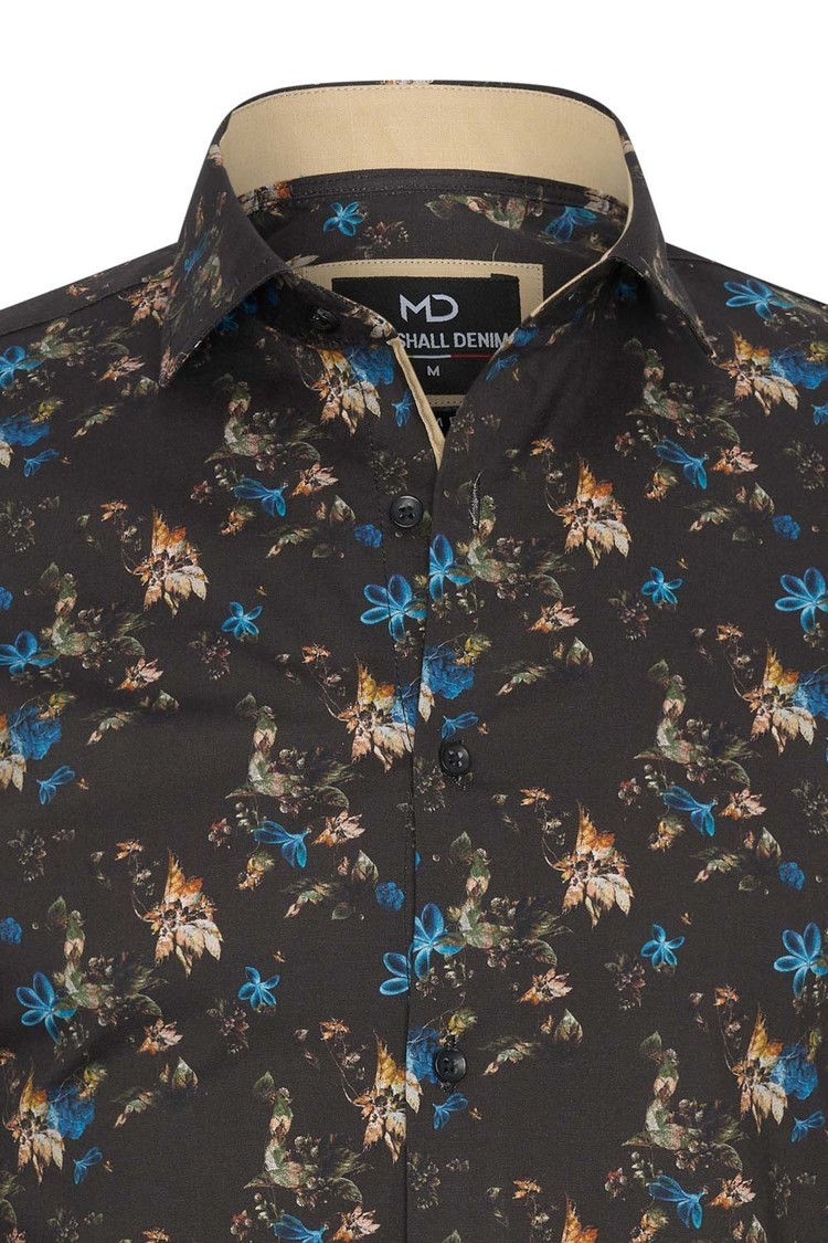 Overhemd bloemenprint 1985