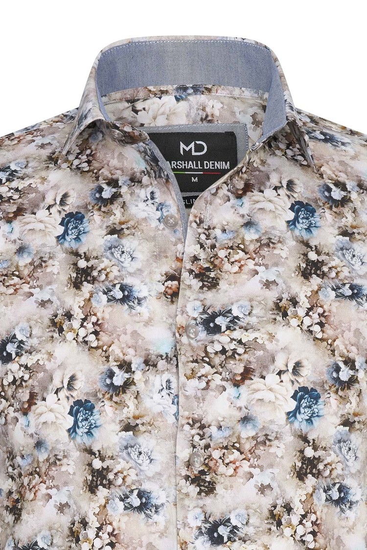 Overhemd bloemenprint 1986