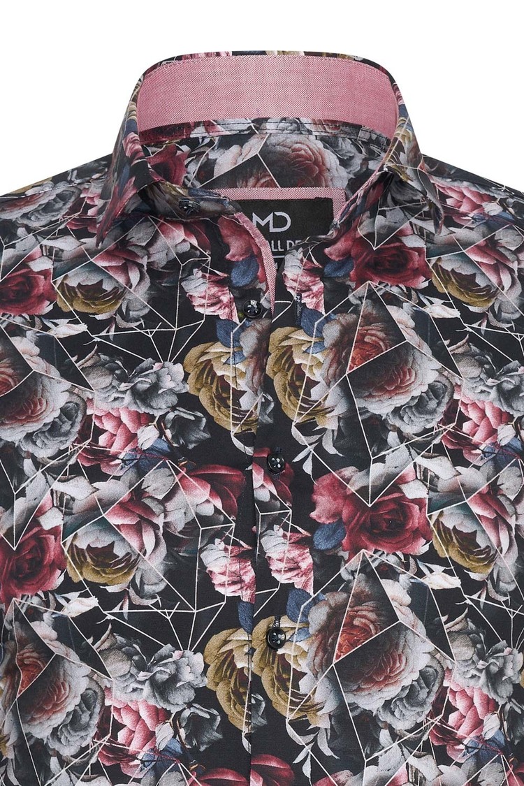 Overhemd bloemenprint 1990