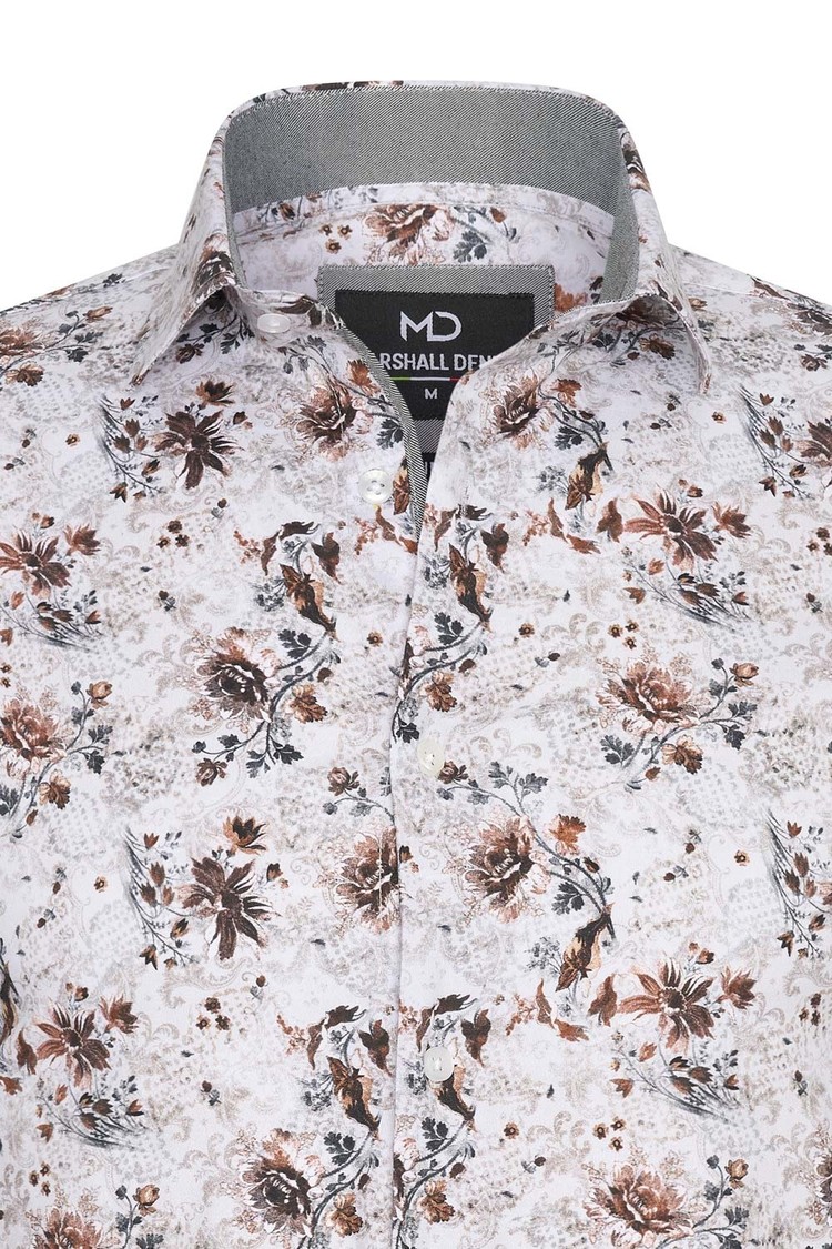 Overhemd wit bloemenprint 1995