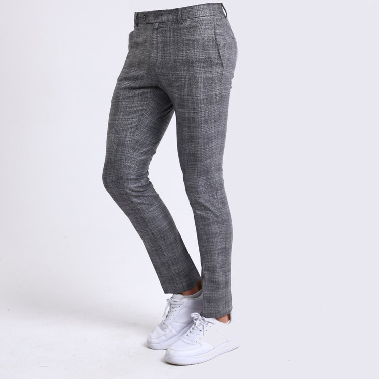 Heren Pantalon 9198-02 GERUIT GRIJS