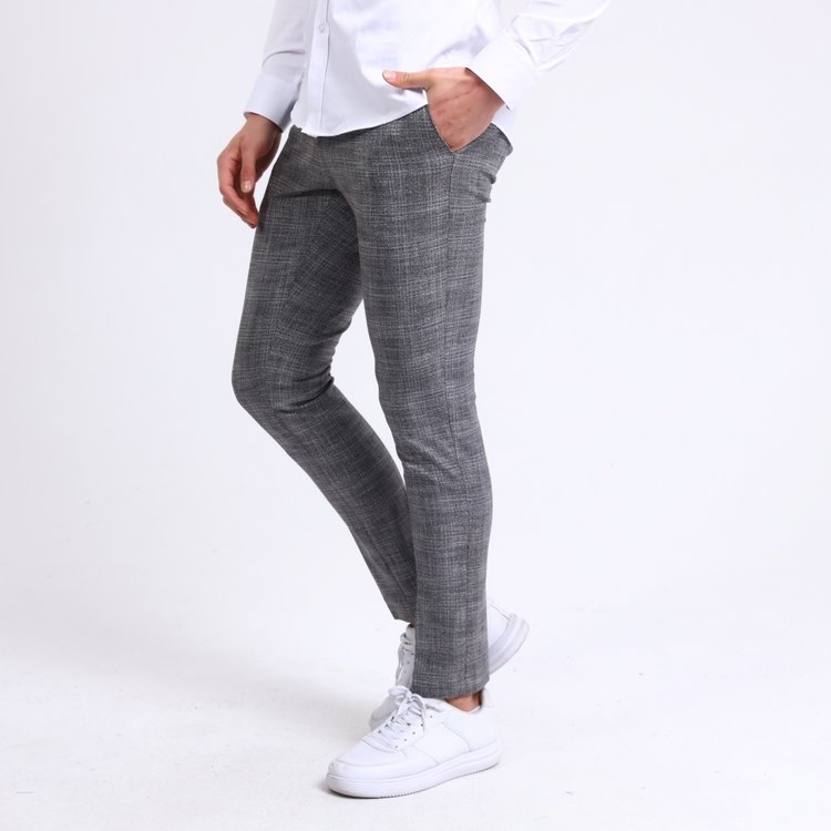 Heren Pantalon 9198-02 GERUIT GRIJS