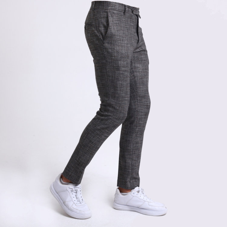 Heren Pantalon 9225-01 GERUIT GRIJS