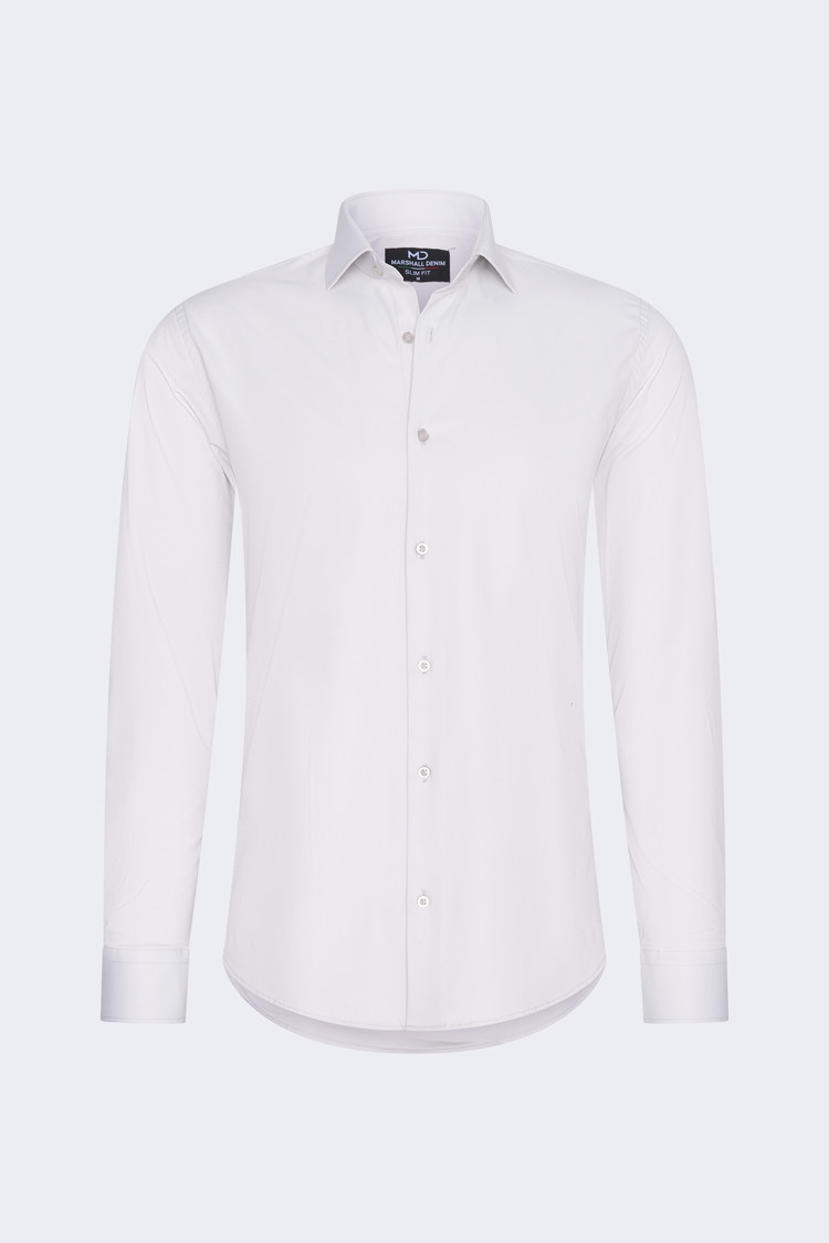 Overhemd Lange Mouw Lichtgrijs