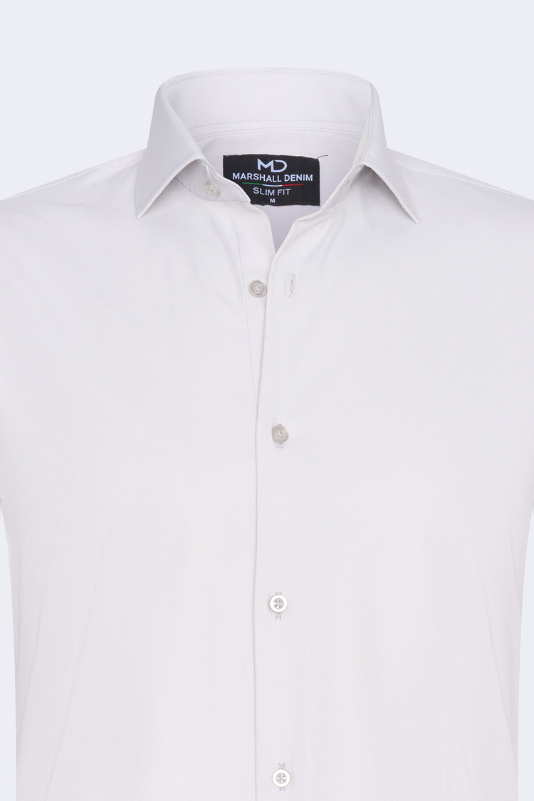 Overhemd Lange Mouw Lichtgrijs