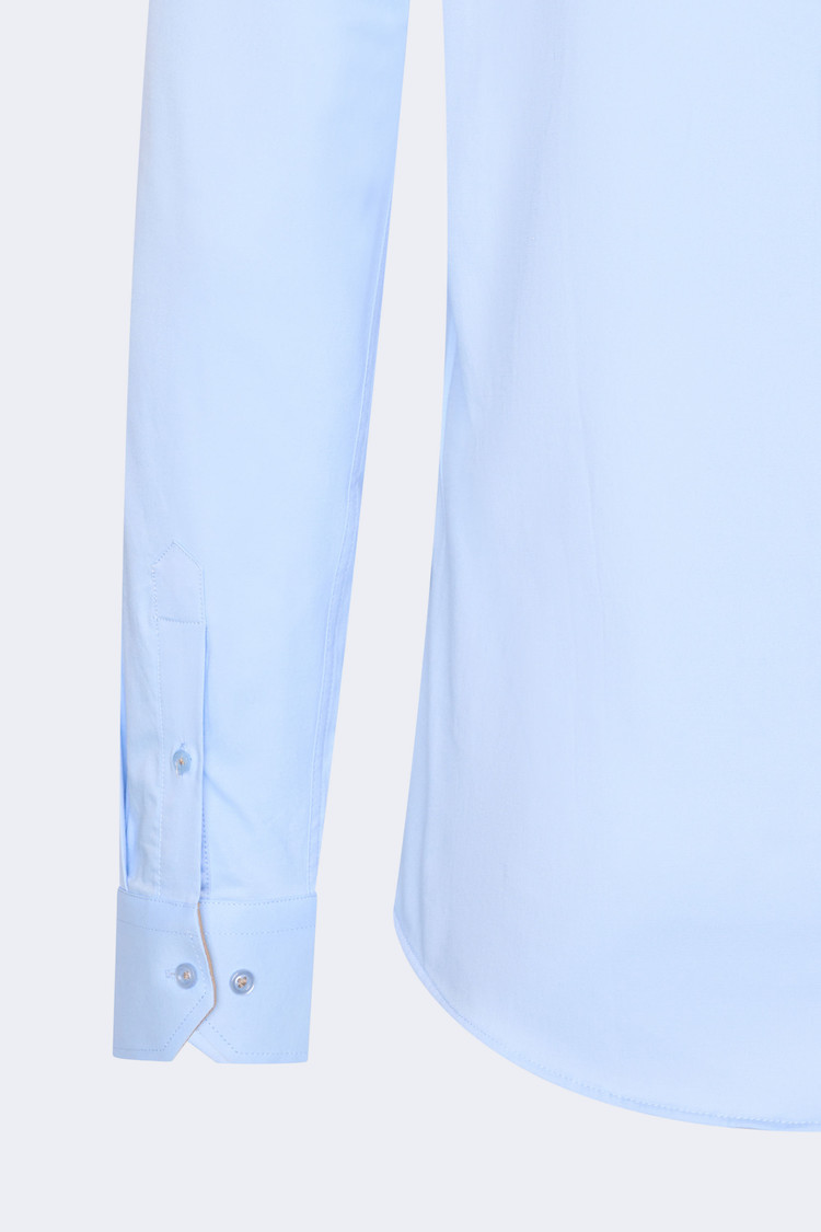 Overhemd Lange Mouw Light blauw met dubbele kraag
