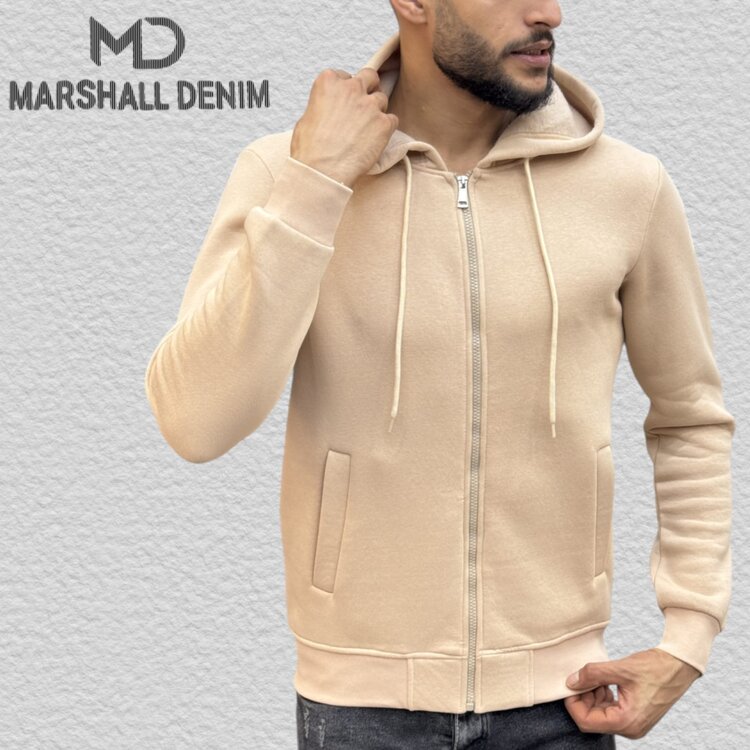 Vest met rits en capuchon 1016 bruin