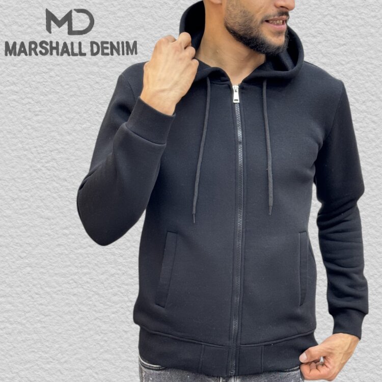 Vest met rits en capuchon 1016 zwart