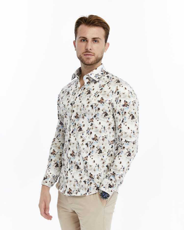 Overhemd Dwan Blossom BL - Lange mouwen - Klassike kraaag met moderne uitstraling