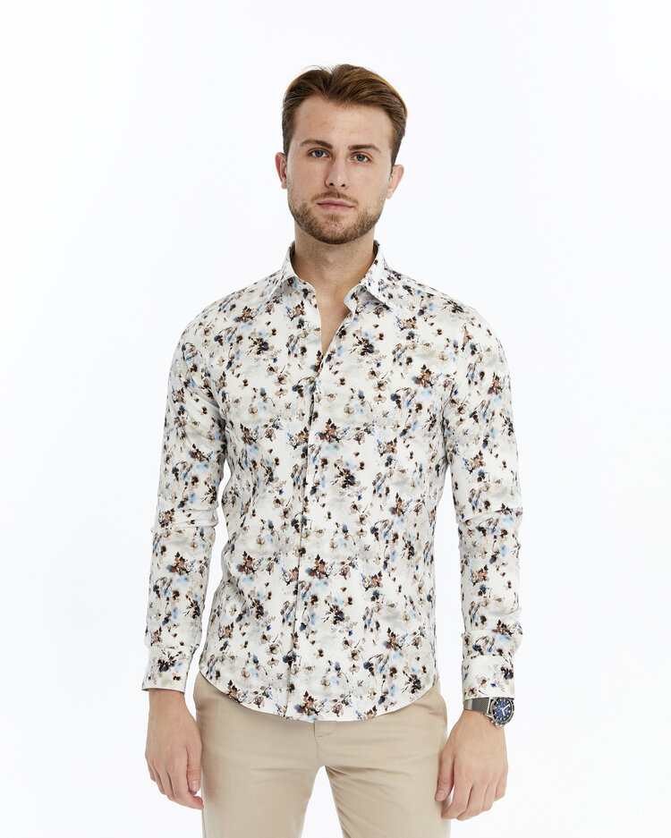 Overhemd Dwan Blossom BL - Lange mouwen - Klassike kraaag met moderne uitstraling