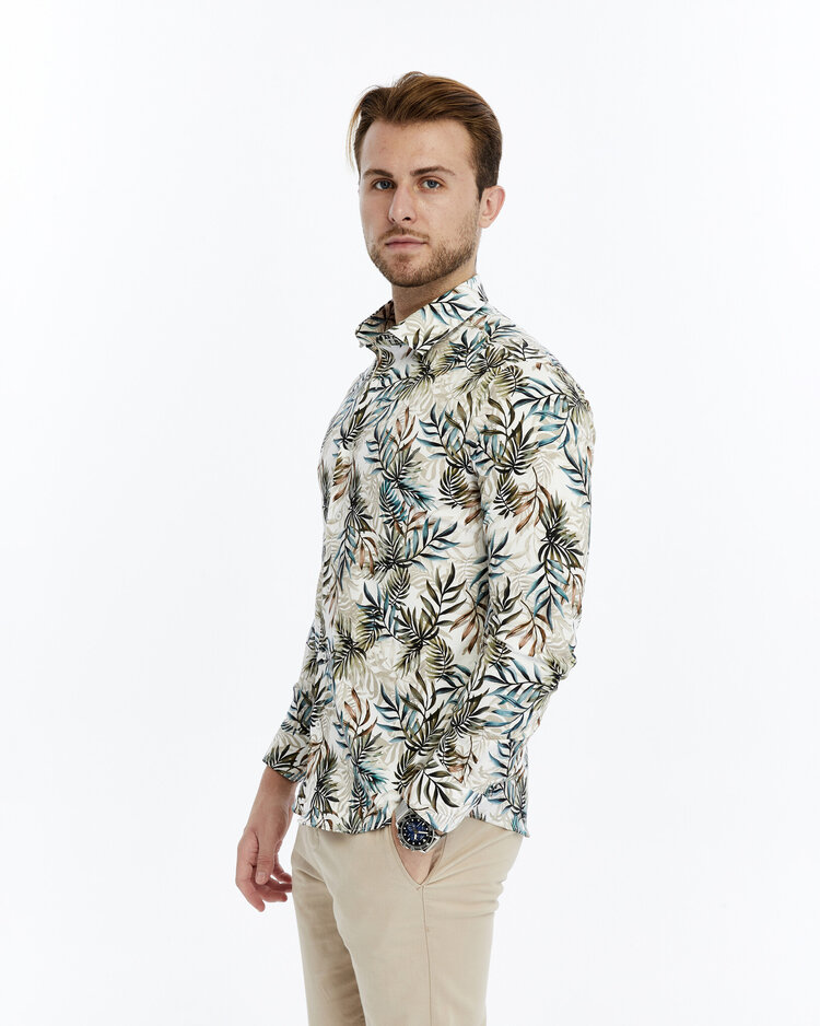 Overhemd Green Drift - Lange mouwen - Klassike kraaag met moderne uitstraling