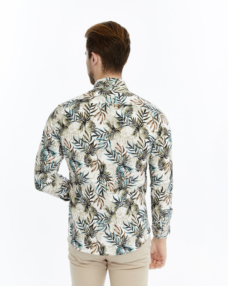 Overhemd Green Drift - Lange mouwen - Klassike kraaag met moderne uitstraling