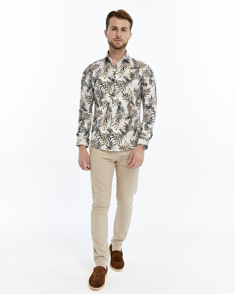 Overhemd Brown Drift - Lange mouwen - Klassike kraaag met moderne uitstraling