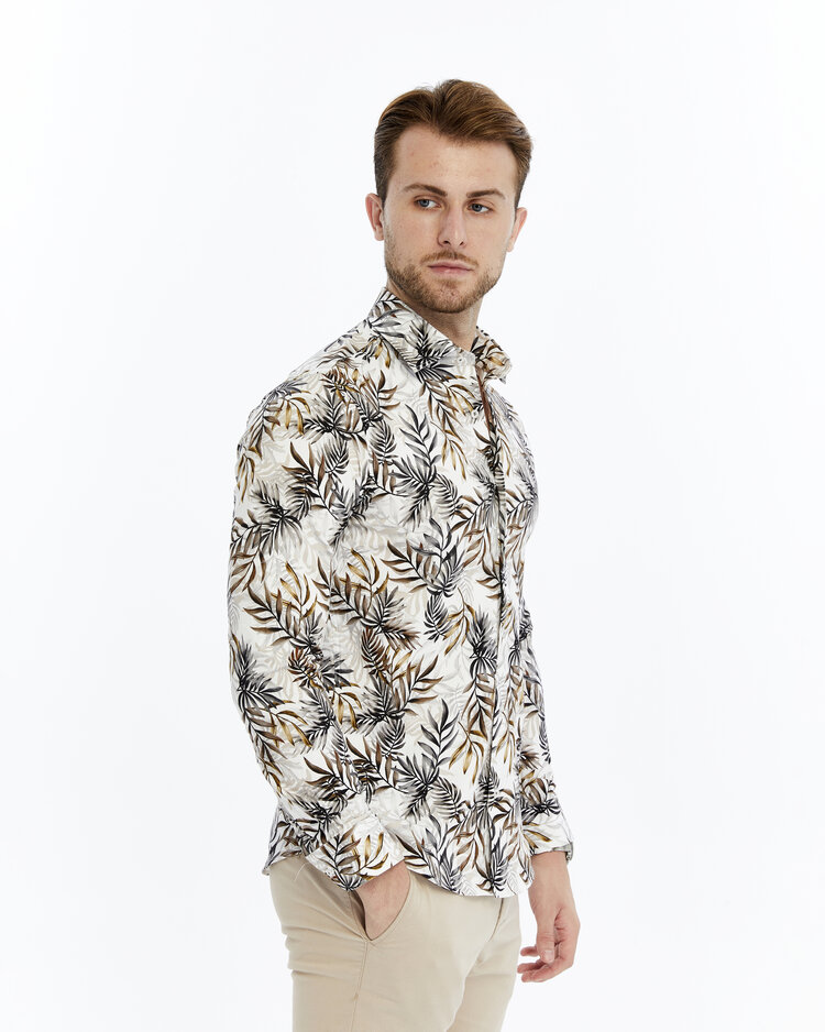 Overhemd Brown Drift - Lange mouwen - Klassike kraaag met moderne uitstraling