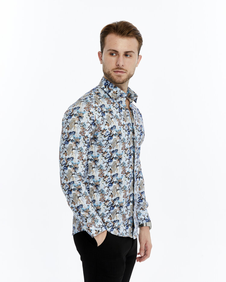 Overhemd  Azure fall - Lange mouwen - Klassike kraaag met moderne uitstraling