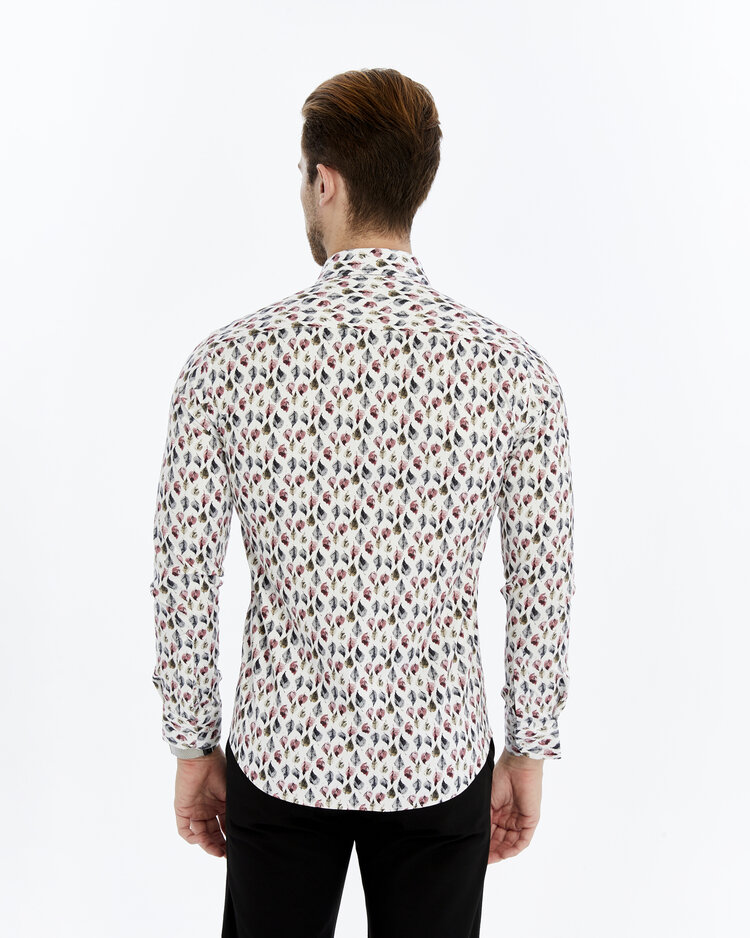 Overhemd  Autumn Print RD - Lange mouwen - Klassike kraaag met moderne uitstraling