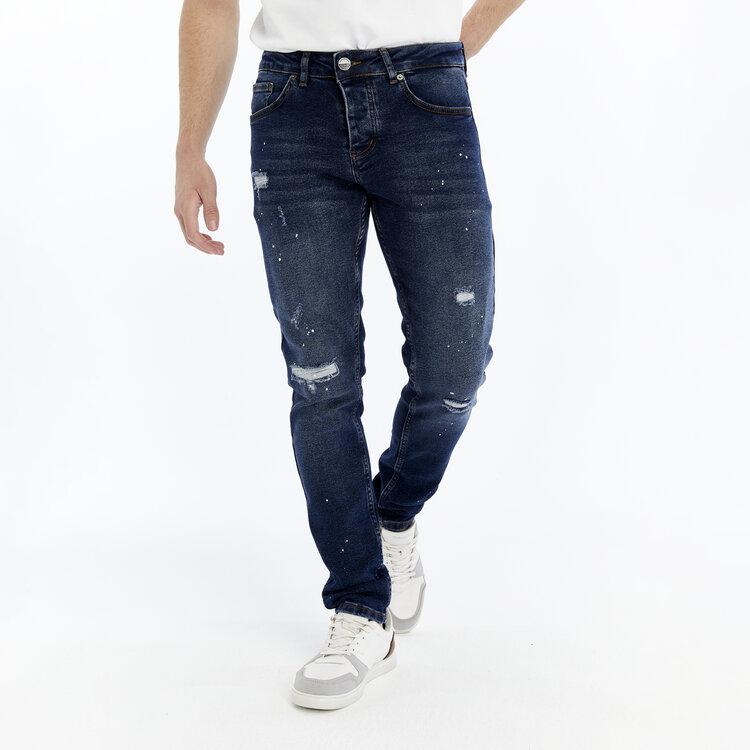 HEREN JEANS SLIM FIT DONKER BLAUW 4719