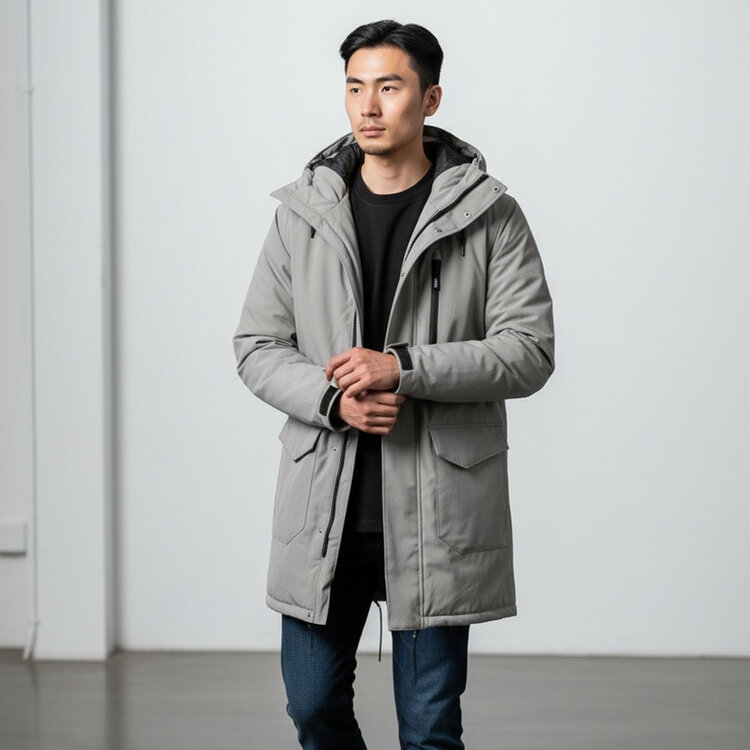 Water- en winddichte herenjas