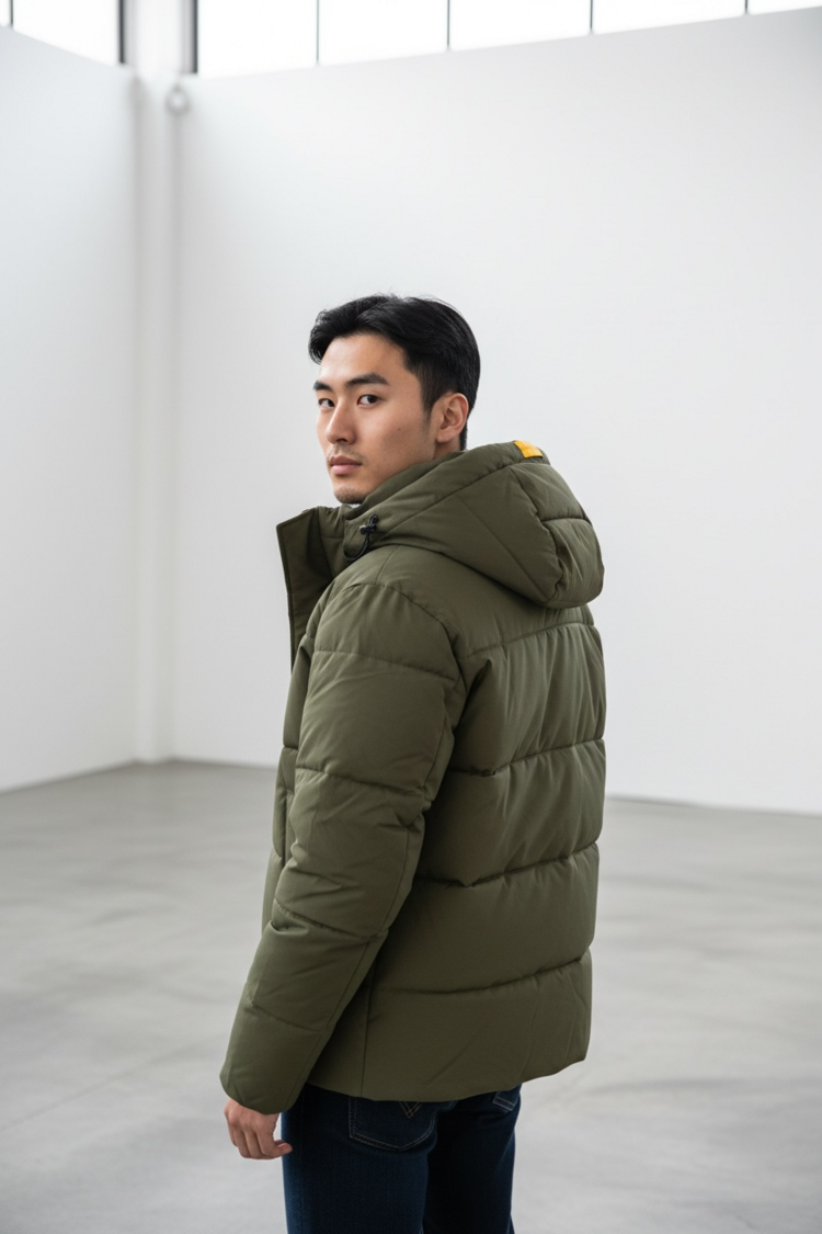 Stijlvolle gewatteerde jas met praktische opbergvakken