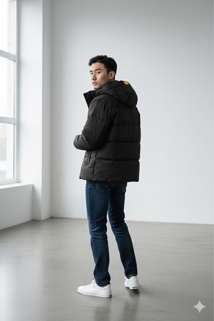 Stijlvolle gewatteerde jas met praktische opbergvakken