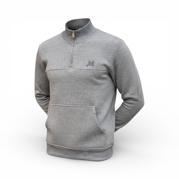 Essential Half-Zip Sweater – Wit