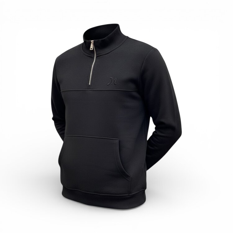 Essential Half-Zip Sweater – Wit