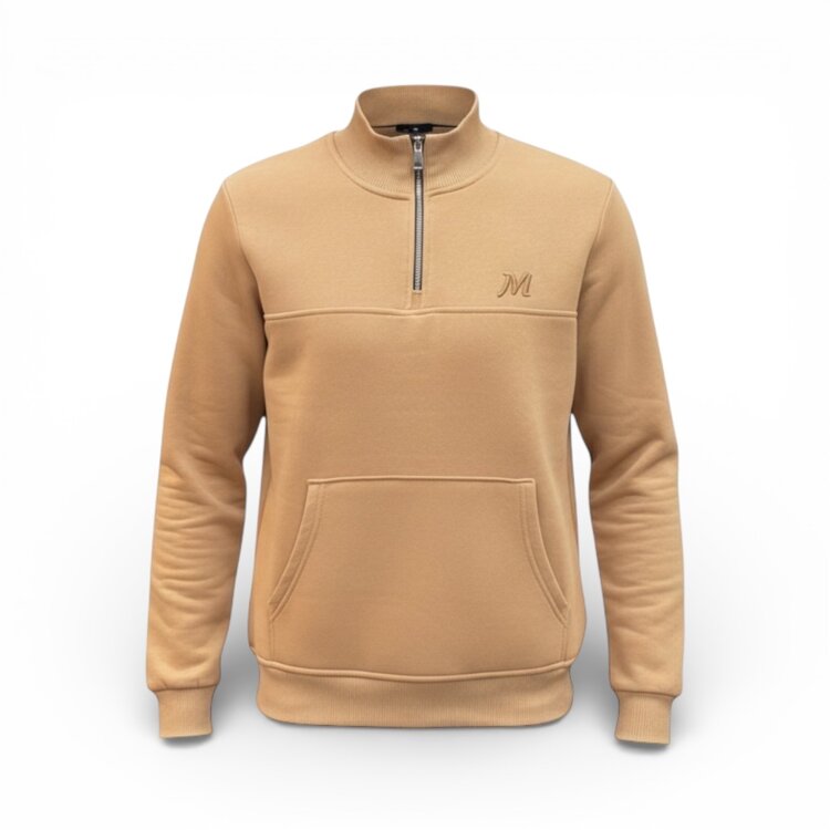 Essential Half-Zip Sweater – Wit