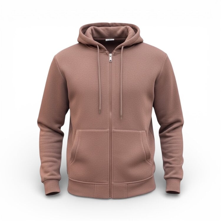 Essential Zip Hoodie – Crème Heren Vest Groen