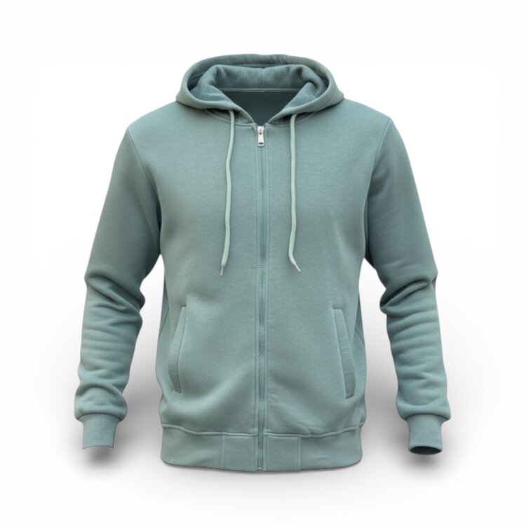 Essential Zip Hoodie – Crème Heren Vest Bruin