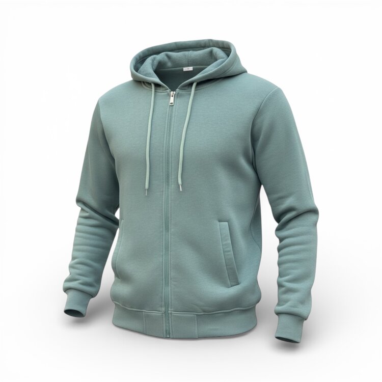 Essential Zip Hoodie – Crème Heren Vest Beige