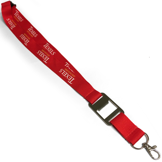 Texels Keycord met opener Rood