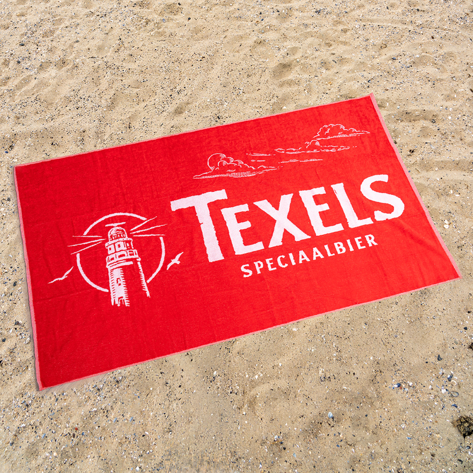 Rood Texels Strandlaken Gerecycled Katoen