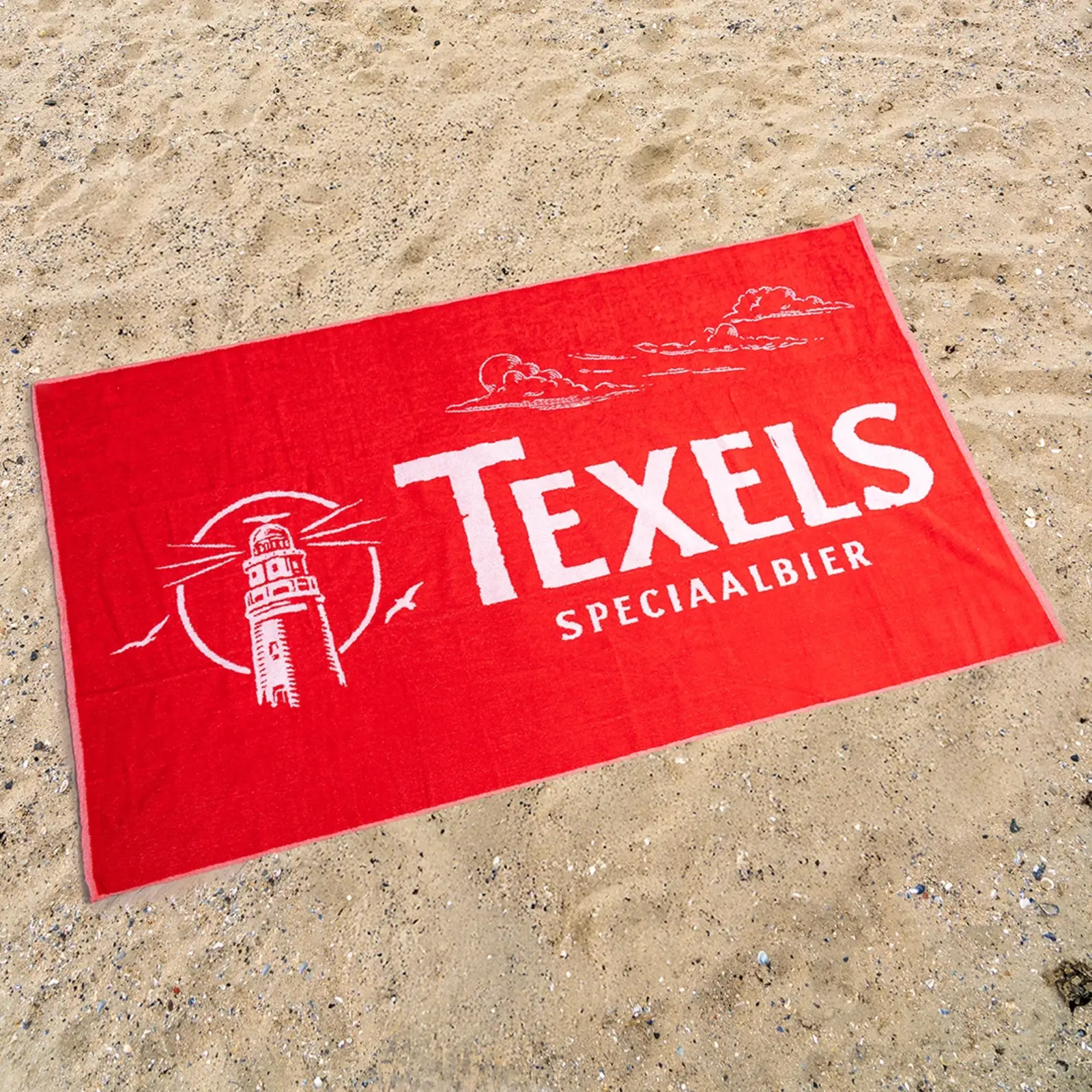 Rood Texels Strandlaken Gerecycled Katoen