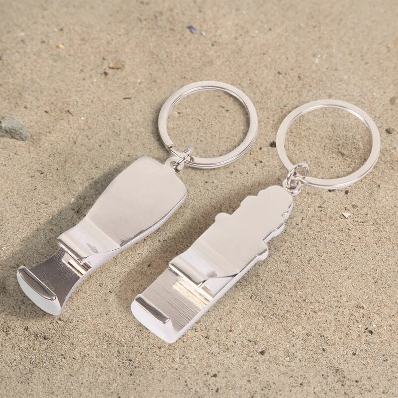 Set Texels Sleutelhanger met opener - Vuurtoren en Skuumkoppe glas