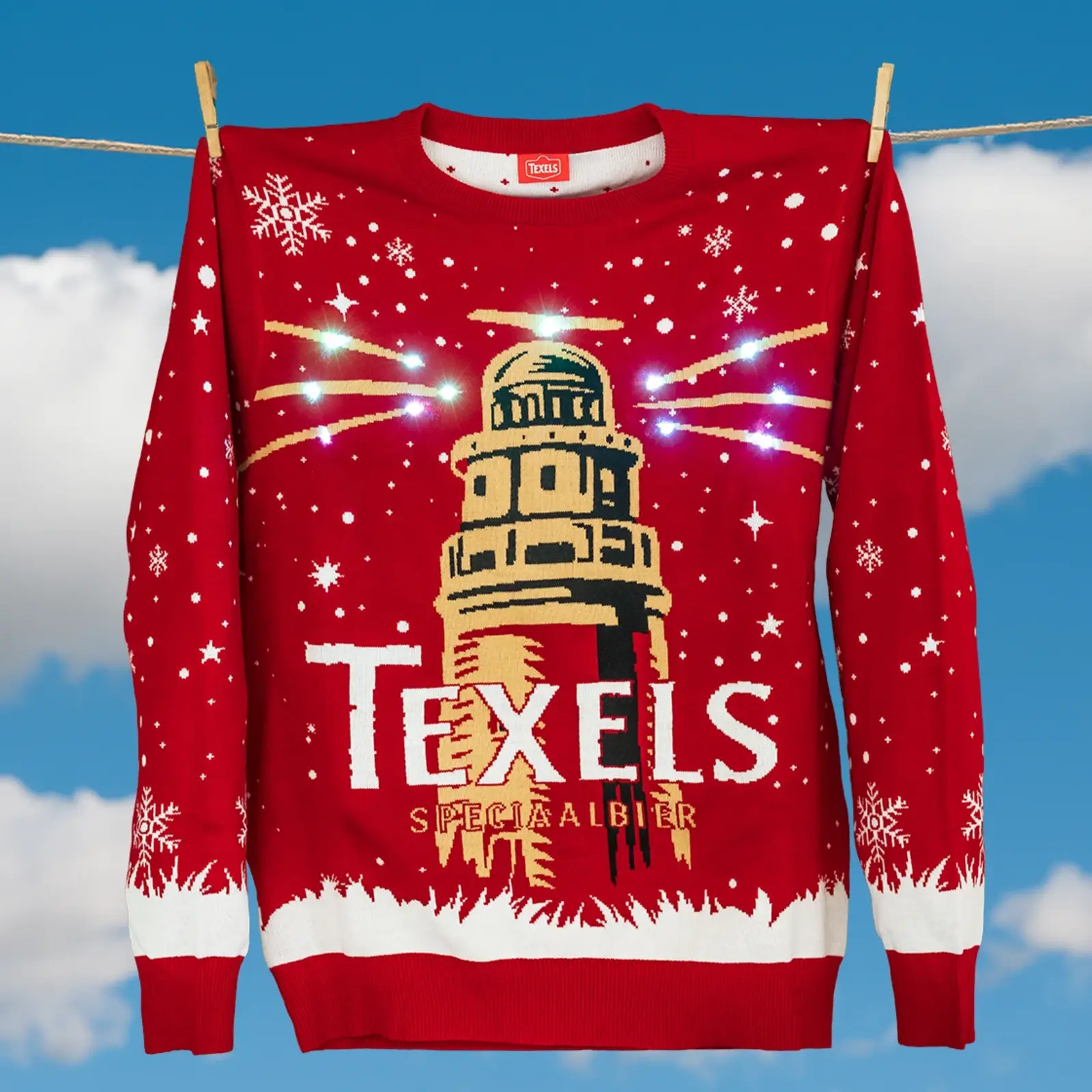 Texels Kersttrui 2026 met verlichting