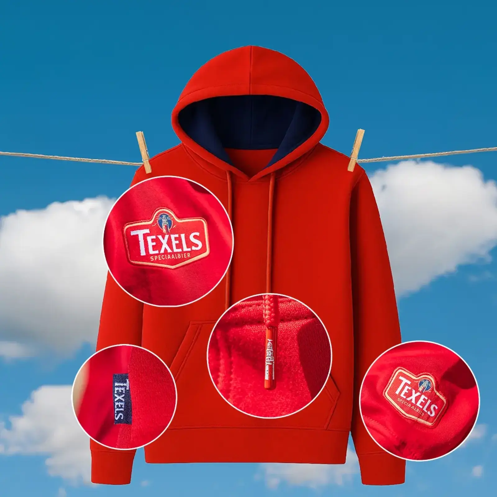Hoodie Texels Rood