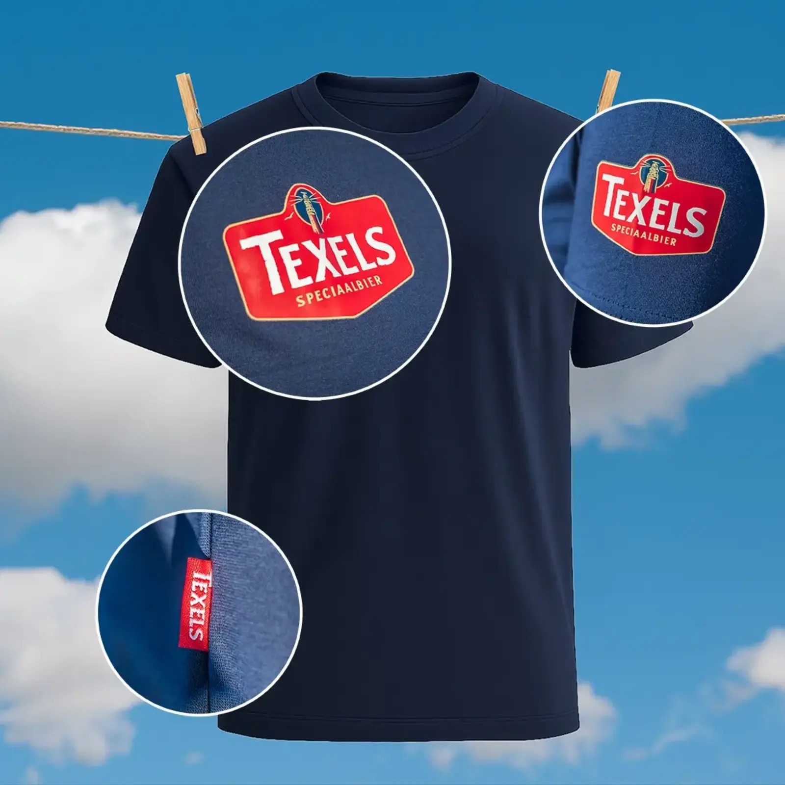 T-Shirt Texels Blauw